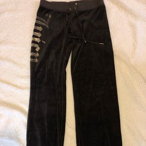 Juicy Couture chocolate brown velour sweat pants.